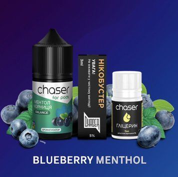 Набір для самозамісу CHASER Blueberry Menthol 30 мл / 65 мг &mdash; Чорниця з легким холодком 25 фото